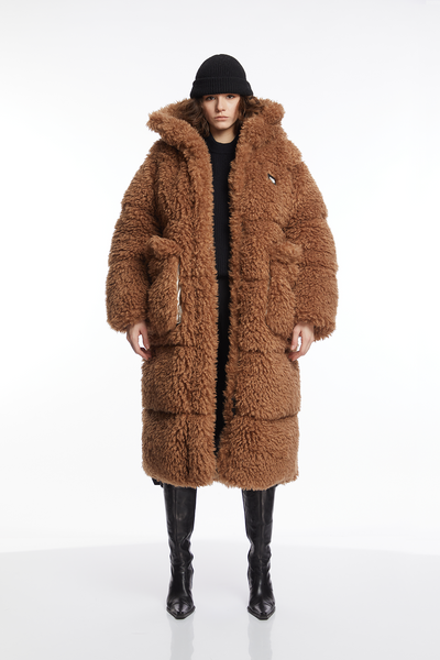 KIM coat FUR brick – Venera Arapu