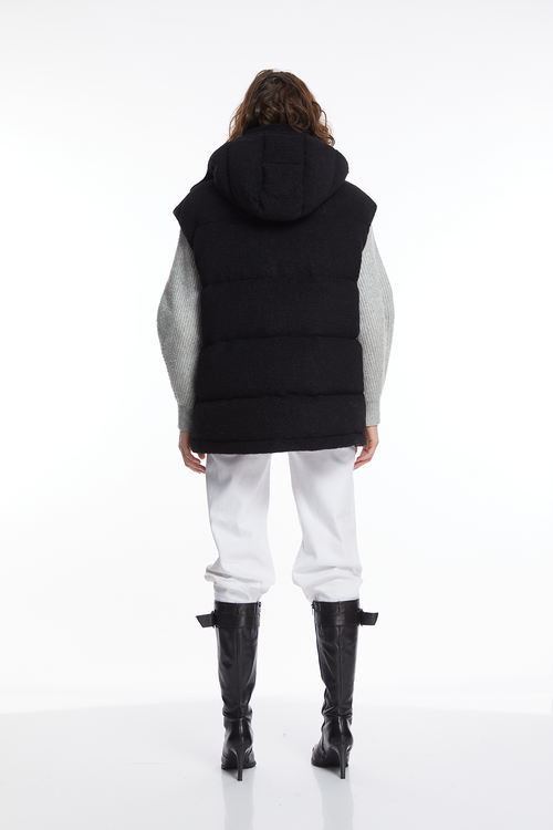 SKY vest WOOL black