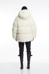 KIM long jacket FUR white